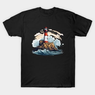 Lighthouse Seacoast Beauty Nature Ocean Discovery T-Shirt